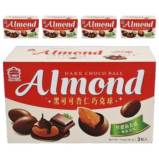 義美 杏仁巧克球 黑可可, 111g, 5盒