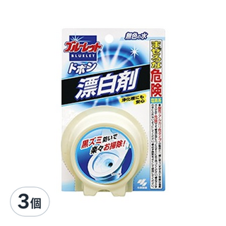 小林製藥 BLUELET 圓型馬桶芳香除菌靈 清潔漂白, 120g, 3個