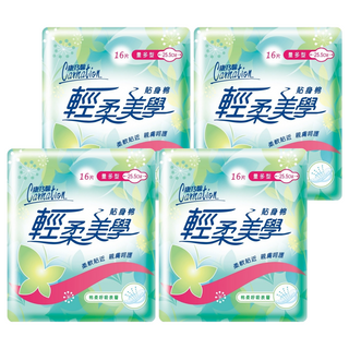 康乃馨 輕柔美學貼身棉, 量多型 25.5cm, 16片, 4包