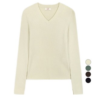 LIST 女款羅紋V領修身針織衫 TSKPOO82710