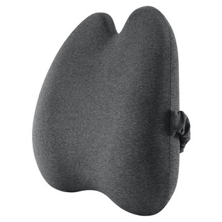 西格傢飾 H型記憶棉包覆腰靠墊，包裹托扶，填補腰背空隙，人體脊椎分區系統, 39 x 38 x 10cm, 深灰色