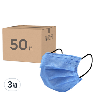 KOgi 宏瑋 滿版醫療口罩, 50片, 3組, 蔚藍海域色