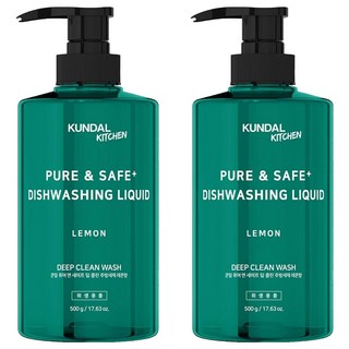 KUNDAL 昆黛爾 蔬果碗盤深層清潔洗潔精 2瓶, 1kg, 1組