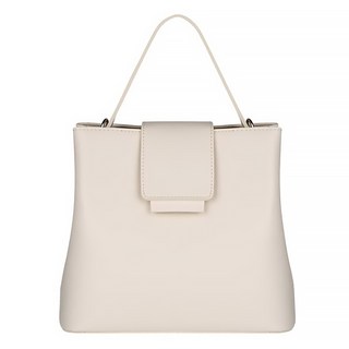 Right Now 女用側背單肩水桶包，簡約質感設計，磁吸式開關，附暗袋, 象牙白色, 25*20.5*12cm