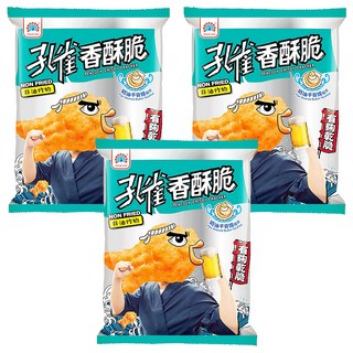 孔雀 香酥脆 奶油干貝燒風味, 40g, 3包