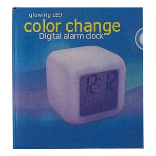 FANCY LIFE 七彩變色鬧鐘 LED數字鬧鐘, 1個