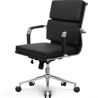 NeoChair CUBE 世紀中期 會議室書桌 辦公電腦椅 中背款, 黑色