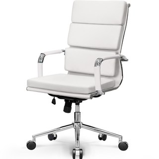 NeoChair CUBE 中世紀會議室書桌辦公用電腦椅 高背, 白色