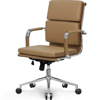 NeoChair CUBE 中世紀風格會議室書桌辦公用電腦椅 中背, 棕色