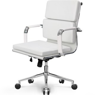 NeoChair CUBE 世紀中期會議室書桌辦公電腦椅 中背款, 白色