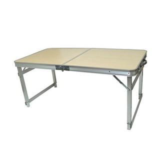 FOSO 方管無傘孔鋁合金折疊桌 輕巧耐用 方便收納, 白楓, 1個