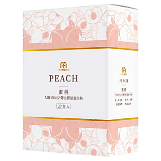 MIHONG 米鴻生醫 彈力膠原蛋白粉 閃耀蜜桃 4g, 20條, 1盒