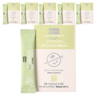 The Coffee Bean 低咖啡因美式原豆咖啡棒, 10入, 6個, 0.9g