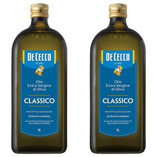 DE CECCO 得科 特級初榨橄欖油 CLASSICO 義大利百年工法 適用熱廚、沙拉、碳烤肉類, 1L, 2瓶