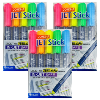 DONG-A 果凍螢光筆 JET Stick 透光感 STICK TYPE, 多色, 3組