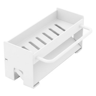 超級工廠 菜瓜布瀝水架 白色 1個 廚房收納好幫手 保持檯面整潔 瀝水設計更衛生