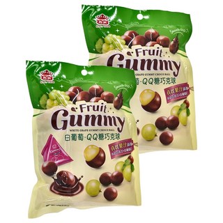 義美 白葡萄QQ糖巧克球, 160g, 2袋