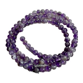 天然虎牙紫水晶繞三圈串珠，5.5mm，22g, 款式隨機