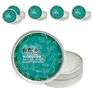 TEAPOWER 茶寶 自然力 草本精油舒緩膏, 拒絕添加化學成分 家庭常備品, 10g, 6罐