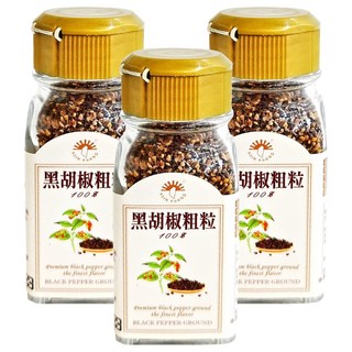 新光洋菜 黑胡椒粗粒 全素 馬來西亞產, 35g, 3瓶