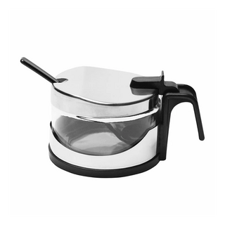 EXCELSA Dop附匙壓蓋式調味罐 透明罐身方便看量 單手開啟上蓋 總長13.5cm, 1個