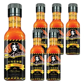 Anita's 安妮塔 火吻死神醬 香辣後勁足 墨西哥燈籠鬼椒與死神辣椒 金桔果香 口感層次豐富, 180ml, 6瓶