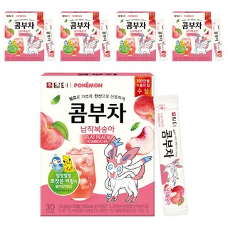 Damtuh 丹特 寶可夢康普茶 蟠桃口味, 5g, 30條, 5盒