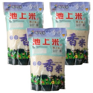 池上多力米 芋香米, 產於台灣台東縣池上鄉, 米粒飽滿、美味香Q, 1.5kg, 3包, CNS一等米