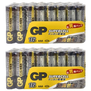 GP Batteries 超霸 16顆 AAA 4號 碳鋅電池, 2組