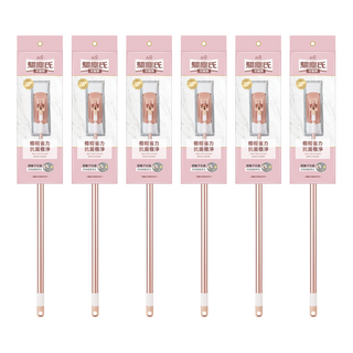 farcent 花仙子 驅塵氏 輕巧平板拖把 玫瑰金, 6支