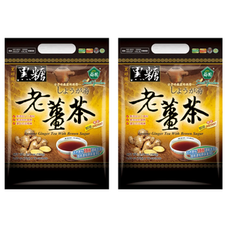 薌園 黑糖老薑茶 上等老薑母熬製 18倍濃縮萃取 漢方古法精煉 無添加, 10g, 18包, 2袋