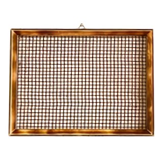 植物板 附S鉤魚線 40 x 30 x 2cm 網孔10mm 木頭深色, 1個