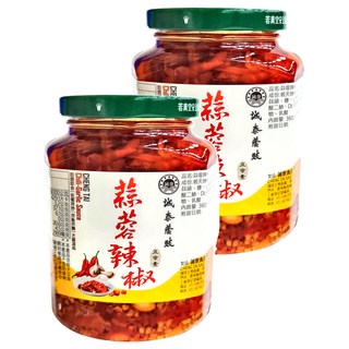 誠泰 蒜蓉辣椒, 360g, 鮮切辣椒與蒜頭切塊完美結合, 2罐