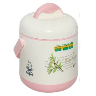 BuBee 小蟻布比 頂鮮保溫提鍋, 不鏽鋼內膽, 台灣製, 顏色隨機, 1.3L, 1個