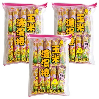 Chiao-E 巧益 玉米濃湯捲 蛋奶素, 200g, 3袋