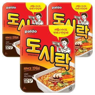 팔도도시락 컵라면 86g, 3개