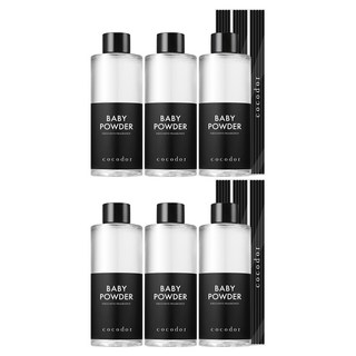 코코도르 디퓨저 리필 + 리드스틱 5p, 베이비파우더, 200ml, 6개