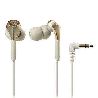 audio-technica 鐵三角 智慧型手機用耳塞式耳機 原廠保固, ATH-CKS550XiS, 金色