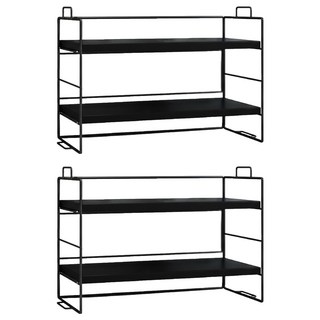 ONE HOUSE 桌上多功能置物架 雙層 LM-KPC-05-1, 2個, 黑架黑色
