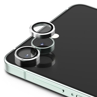 신지모루 AR 빛번짐방지 메탈 프레임 링 카메라 렌즈 강화유리 액정보호필름 세트 실버, 1개