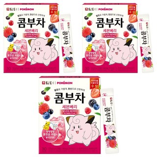 Damtuh 丹特 寶可夢康普茶 七種莓果, 5g, 30入, 3盒