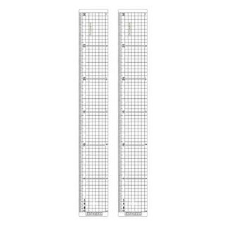 Artmate 裁切直尺 30cm, 透明色+刻度黑色 壓克力, 2支