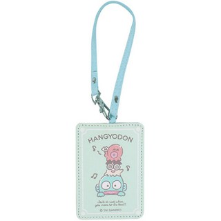 HANGYODON 斜紋證件套 可愛卡通識別證套 學生上班族必備, 1入, 人魚漢頓, 約7.6x11.3cm(不含掛帶)