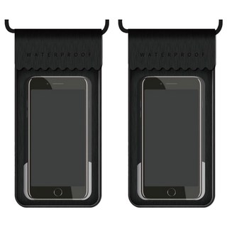 小麥購物 防水手機袋 升級款 Y042 21.5 x 11cm, 黑色, 2個