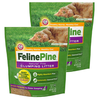 ARM&HAMMER FelinePine 凝結型天然松木砂 高效吸水, 3.62kg, 2包