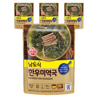 오뚜기 남도식 한우미역국, 500g, 4개