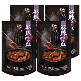 大肚腩 麻辣鴨血, 百分之百鴨血製造，入口即噴出湯汁，軟嫩口感如嫩豆腐般絕妙, 500g, 4包