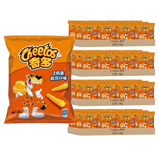 奇多 Cheetos 2倍濃起司口味玉米棒, 一口接一口 愛不釋手, 濃郁香氣, 12包, 46g, 48包