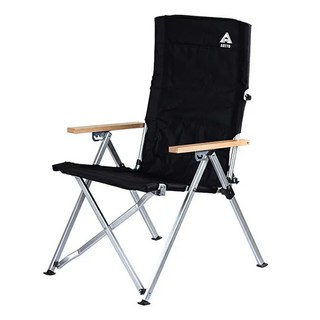 AOTTO 創意傢俱 戶外便攜鋁合金四段折疊露營椅 RO-010BK, 黑色, 1個