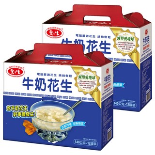 愛之味 牛奶花生禮盒, 4080g, 2盒